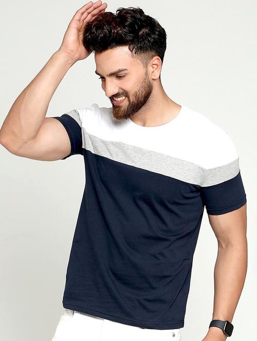 men color block short sleeve regular fit t-shirt - 21941488 - Very Small Image - 1