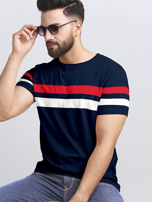 men striped short sleeve regular fit t-shirt - 21941489 - Very Small Image - 1