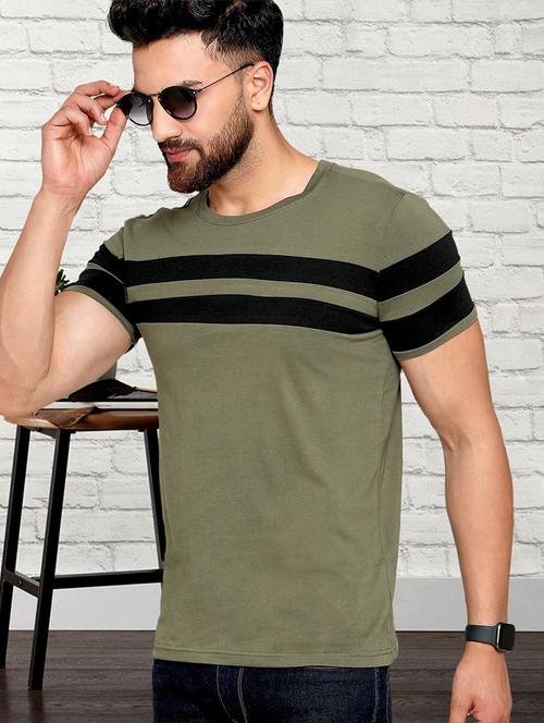 men striped short sleeve regular fit t-shirt - 21941491 - Very Small Image - 1