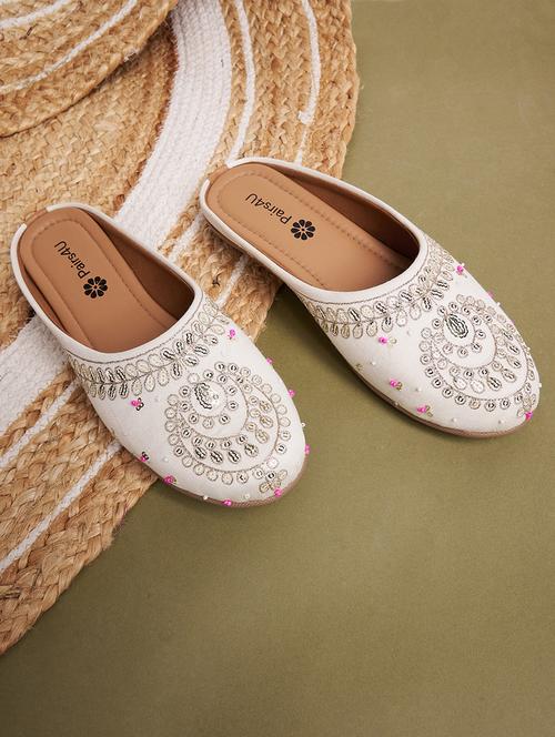 women embroidered slip on ethnic mule - 21941670 - Very Small Image - 1
