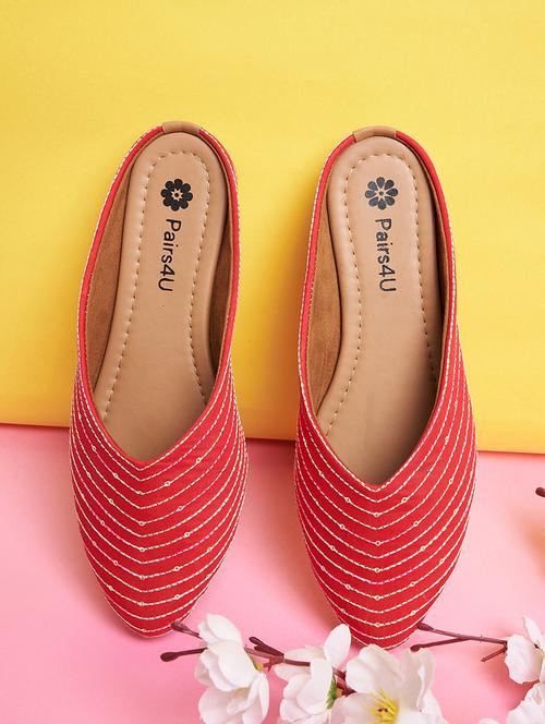 women embroidered slip on ethnic mule - 21941673 - Very Small Image - 1