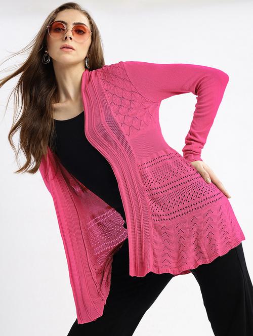 women solid long sleeve regular shrug - 21941718 - Very Small Image - 1