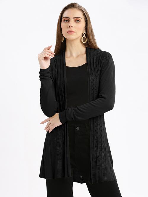 women solid long sleeve regular shrug - 21941720 - Very Small Image - 1