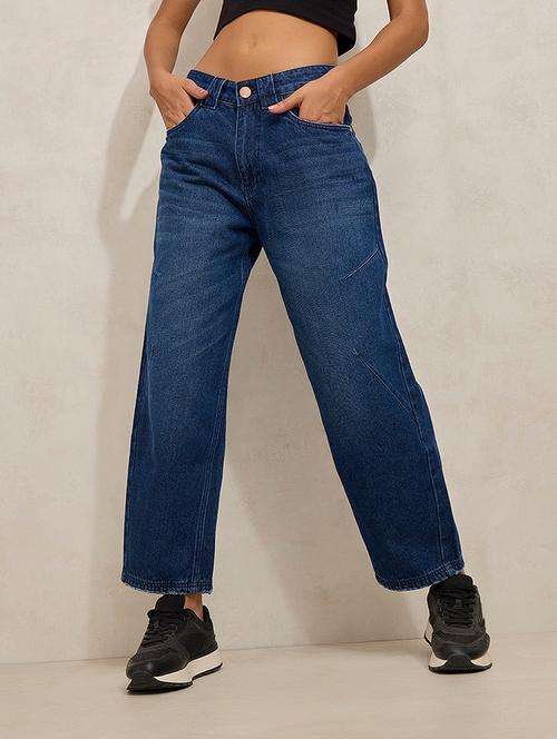 women solid mid rise straight fit jean - 21941815 - Very Small Image - 1