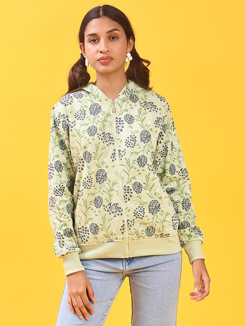 women printed long sleeve hooded weatshirt - 21942436 - Very Small Image - 1