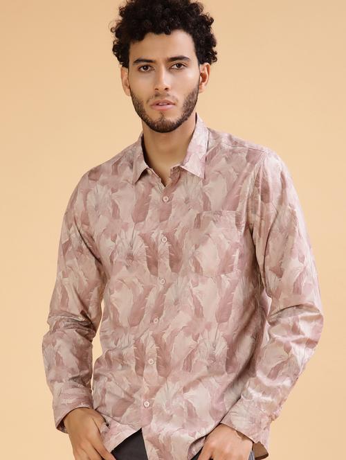 men printed collared long sleeve shirt - 21942964 - Very Small Image - 1