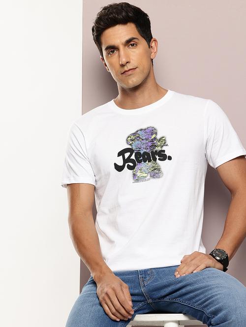 men chest print round neck regular fit t-shirt - 21943497 - Very Small Image - 1