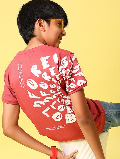boys front & back printed round neck t-shirt - 21943524 - Very Small Image - 1