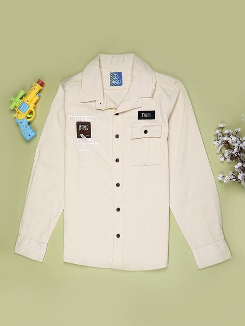 boys solid long sleeve regular fit shirt - 21943808 - Very Small Image - 1