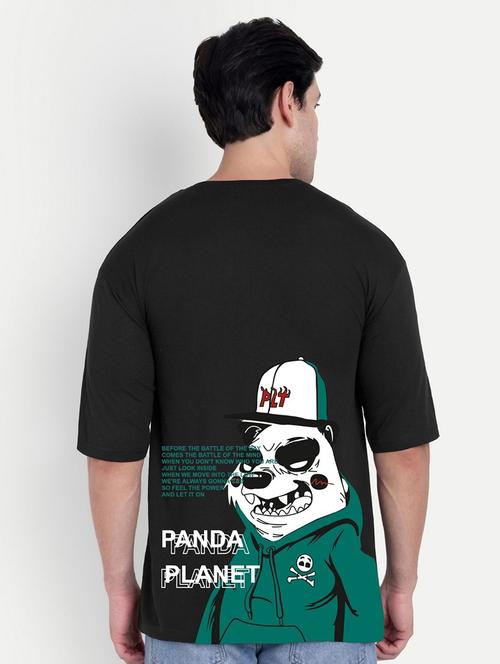 men black short sleeve oversized t-shirt - 21944444 - Very Small Image - 1