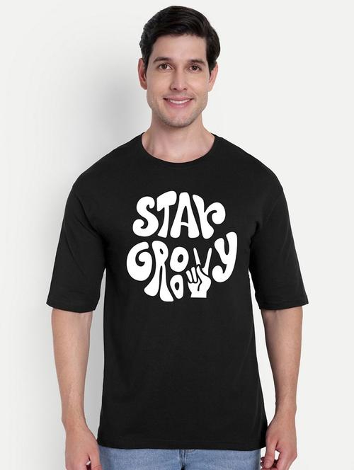 men black short sleeve oversized t-shirt - 21944449 - Very Small Image - 1