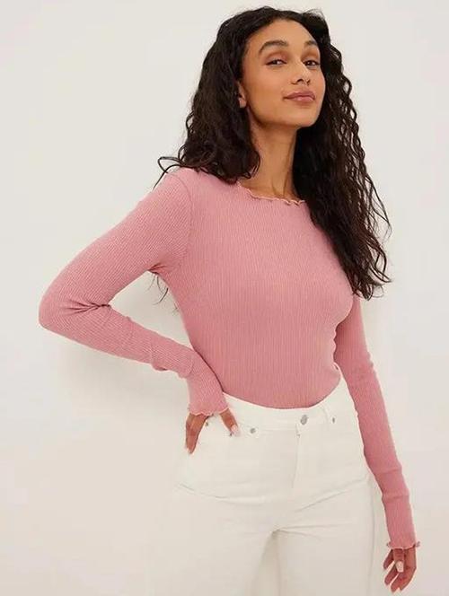 women solid long sleeve regular top - 21944522 - Very Small Image - 1