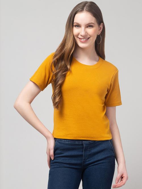 women solid short sleeve regular top - 21944542 - Very Small Image - 1