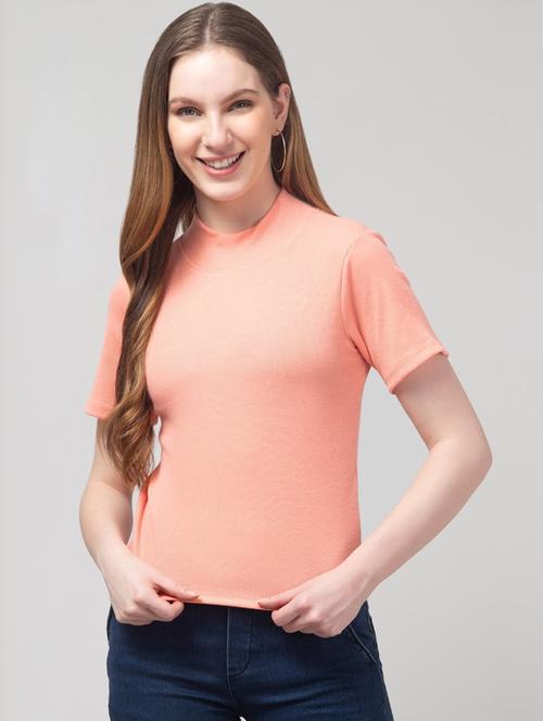women solid short sleeve regular top - 21944546 - Very Small Image - 1