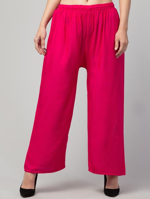 women solid mid rise flared palazzo - 21944613 - Very Small Image - 1