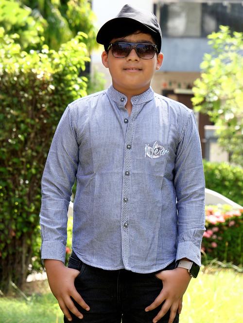 boys striped long sleeve casual shirt - 21944731 - Very Small Image - 1