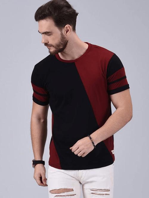 men color block short sleeve regular fit t-shirt - 21947568 - Very Small Image - 1