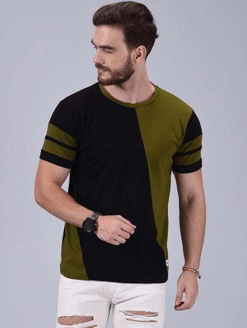 men color block short sleeve regular fit t-shirt - 21947569 - Very Small Image - 1