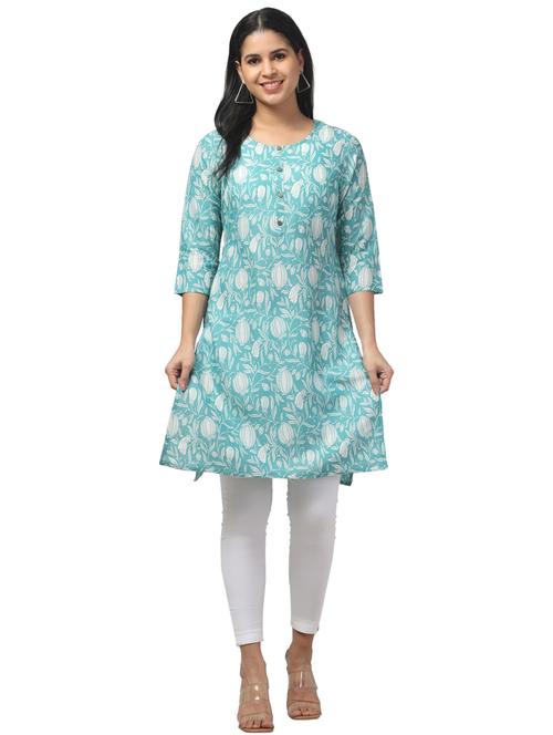 women three quarter sleeve straight kurta - 21947646 - Very Small Image - 1