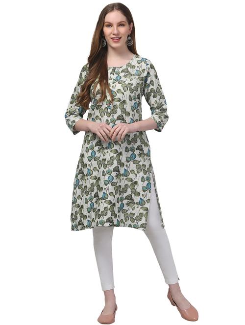 women three quarter sleeve straight kurta - 21947650 - Very Small Image - 1