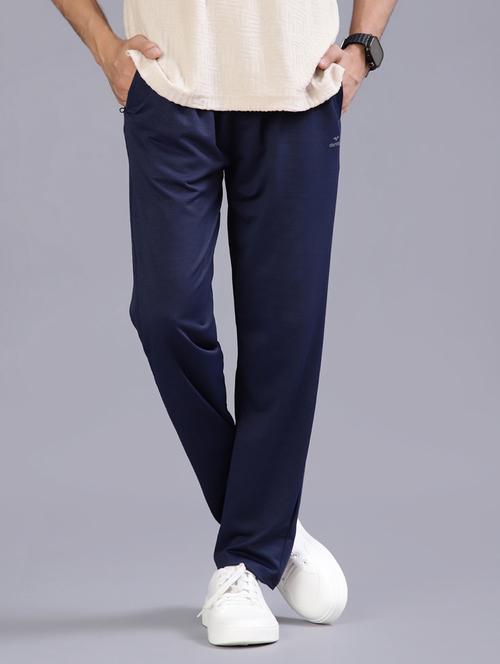 men solid mid rise full length track pant - 21947749 - Very Small Image - 1