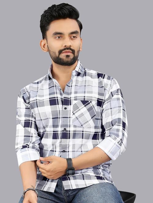 men checkered long sleeve regular fit casual shirt - 21947938 - Very Small Image - 1