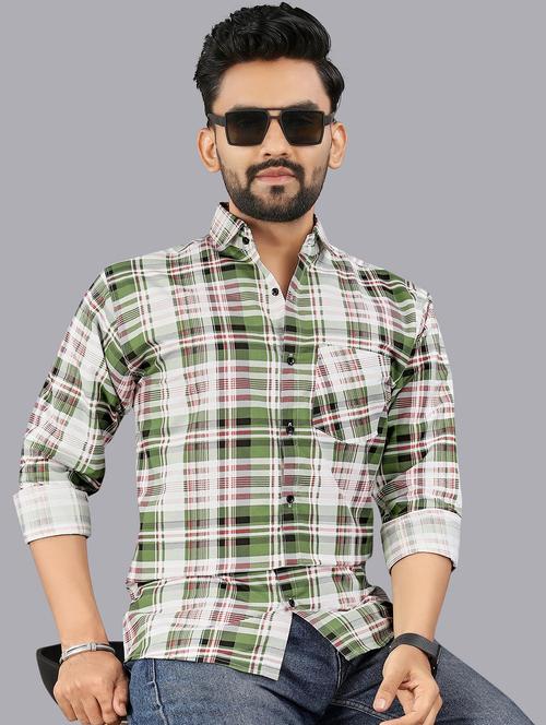 men checkered long sleeve regular fit casual shirt - 21947943 - Very Small Image - 1
