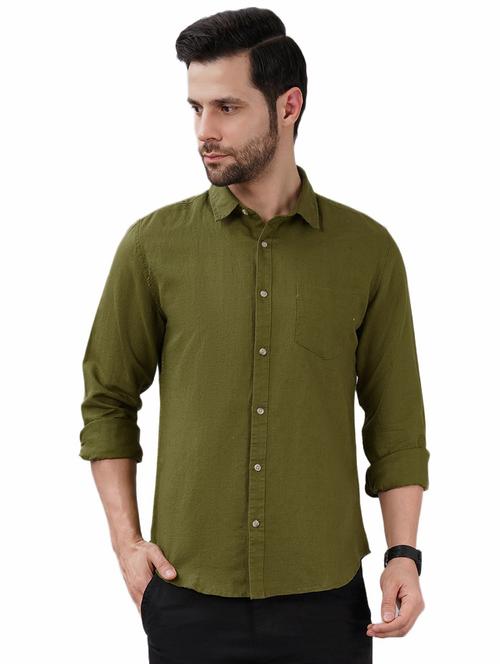 men solid long sleeve regular fit casual shirt - 21948380 - Very Small Image - 1