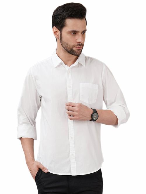 men solid long sleeve regular fit casual shirt - 21948385 - Very Small Image - 1