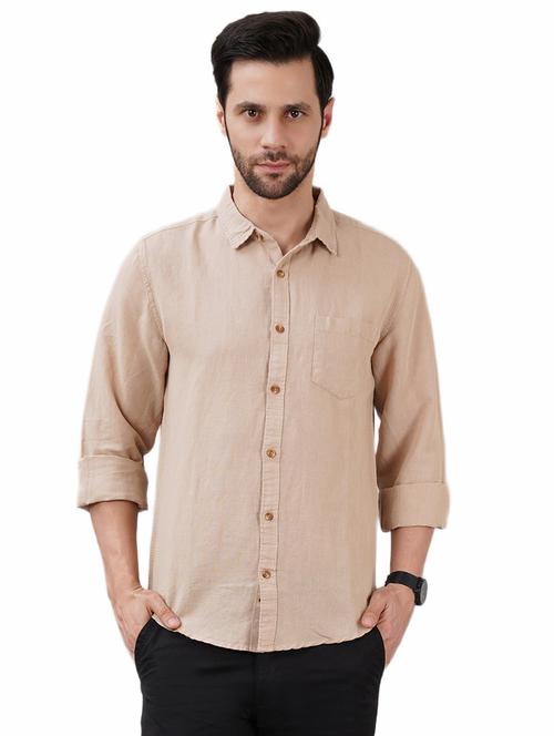 men solid long sleeve regular fit casual shirt - 21948395 - Very Small Image - 1