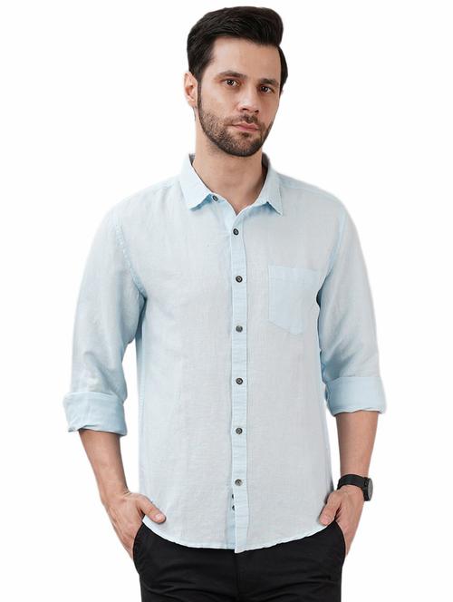 men solid long sleeve regular fit casual shirt - 21948397 - Very Small Image - 1