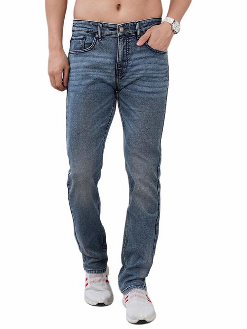 men washed mid rise full length jeans - 21948407 - Very Small Image - 1