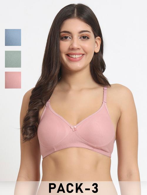 women pack of 3 full coverage t-shirt bra - 21948646 - Very Small Image - 1