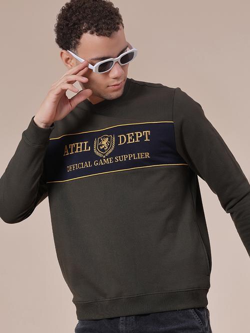 men chest print long sleeve sweatshirt - 21948737 - Very Small Image - 1
