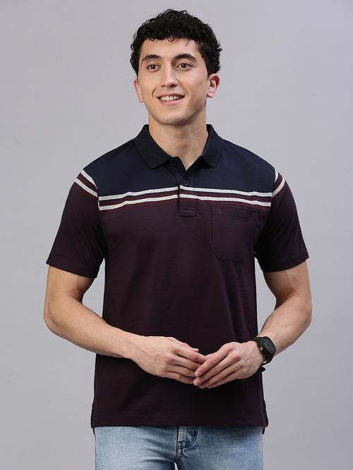 men color block short sleeve regular fit polo t-shirt - 21949245 - Very Small Image - 1