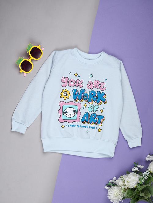 blue fleece chest print sweatshirt - 21949376 - Very Small Image - 1