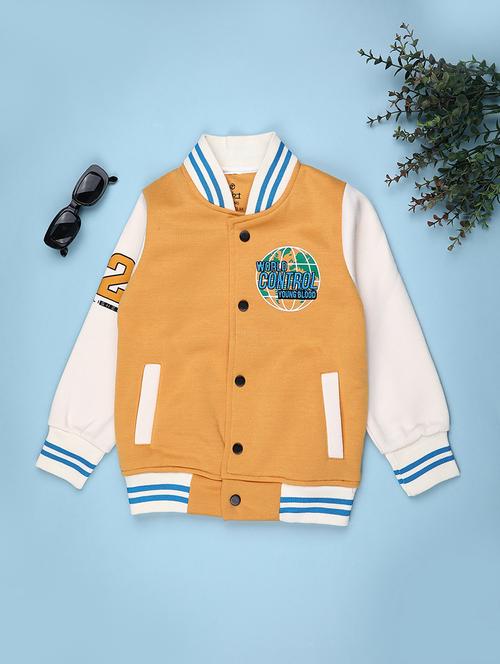 boys color blocked long sleeve varsity jacket - 21949459 - Very Small Image - 1