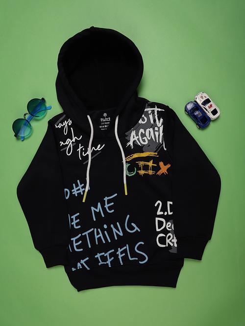 boys printed long sleeve hooded sweatshirt - 21949462 - Very Small Image - 1