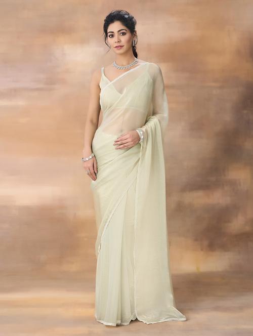 women solid plain saree with blouse - 21949590 - Very Small Image - 1