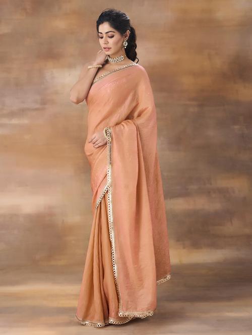women solid with bordered saree with blouse - 21949696 - Very Small Image - 1
