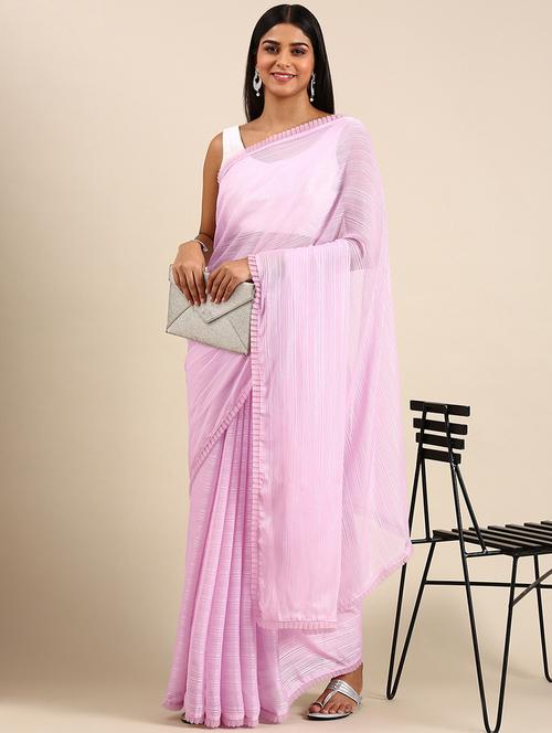 women solid plain saree with blouse - 21949833 - Very Small Image - 1
