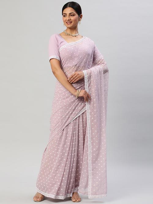 women floral printed saree with blouse - 21949946 - Very Small Image - 1