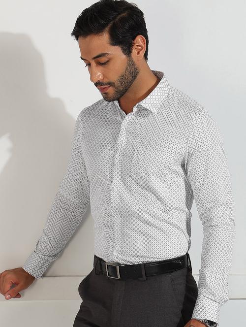 men printed long sleeve regular fit formal shirt - 21950117 - Very Small Image - 1