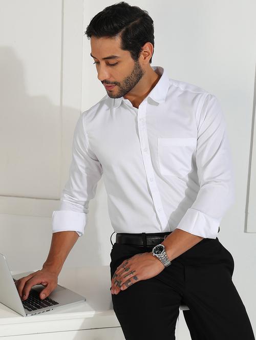 men solid long sleeve regular fit formal shirt - 21950162 - Very Small Image - 1