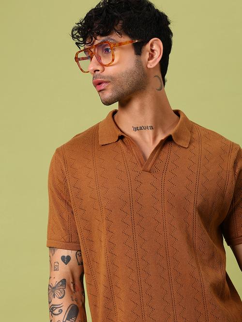 men self design short sleeve regular fit polo t-shirt - 21951570 - Very Small Image - 1