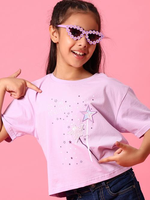Girls Printed Short Sleeve T-shirt - 21951678 - Very Small Image - 1