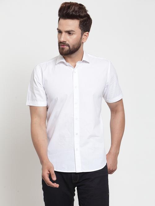 men solid short sleeve regular fit casual shirt - 21951808 - Very Small Image - 1
