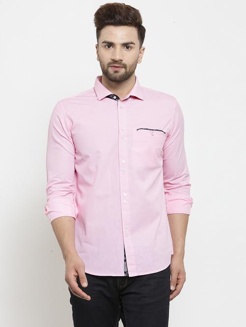 men solid long sleeve slim fit casual shirt - 21951812 - Very Small Image - 1