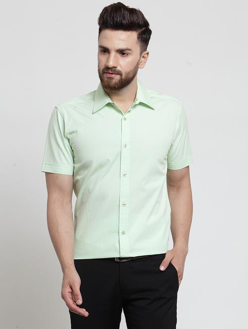 men solid short sleeve slim fit casual shirt - 21951814 - Very Small Image - 1