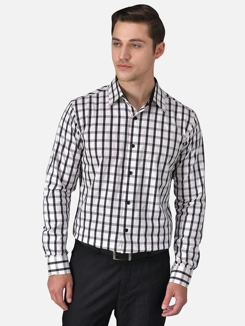 men checkered long sleeve regular fit formal shirt - 21951820 - Very Small Image - 1